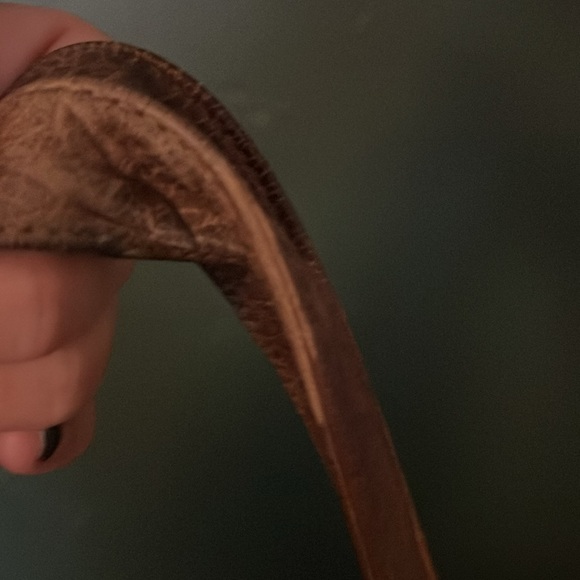 Vintage Leather Fringe Handbag Tote - Picture 3 of 4